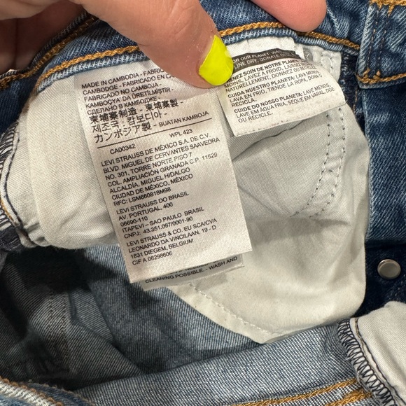 Levi’s Premium‎ Wedgie Jeans Sz 26 High-Rise Straight Blue Denim - Picture 4 of 5